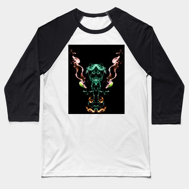 Abstract smoke trail creation of a mystical horse Baseball T-Shirt by AvonPerception